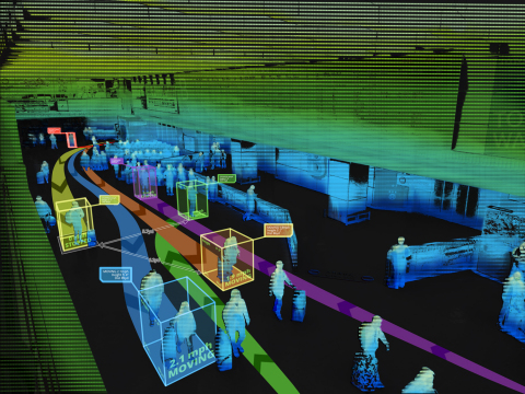 Velodyne Lidar sensors provide centimeter-level distance measurement data in all light conditions to facilitate highly reliable object detection and tracking in security applications. (Photo: Velodyne Lidar)