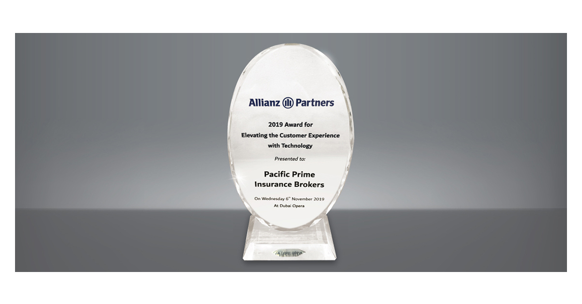 Pacific Prime Accepts The 2019 Award For Elevating Customer Experience With Technology At The Allianz Broker Event In Dubai Business Wire