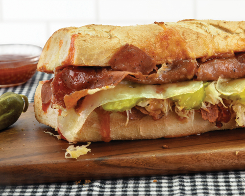 Quiznos partners with Mrs. Goldfarb’s Unreal Deli to test Plant-based Corned Beef sandwich at Denver-area restaurants (Photo: Business Wire)