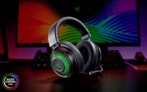 Razer Kraken Ultimate gaming headset with THX Spatial Audio, cooling-gel earcups and RGB underglow earcups. (Photo: Business Wire)