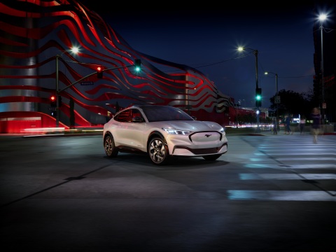 For the first time in 55 years, Ford is expanding the Mustang line-up with the all-electric Mustang Mach-E SUV joining the sports coupe, convertible and special editions, featuring an all-new infotainment system and connected vehicle technology. (Photo: Business Wire)
