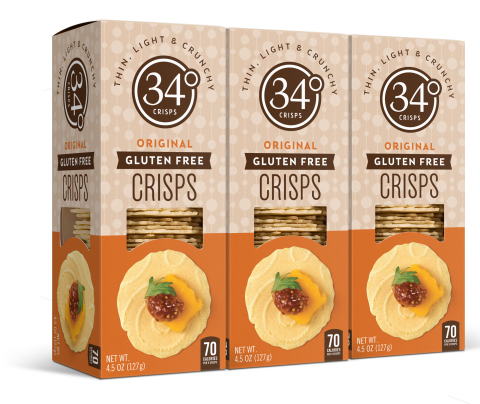 34 Degrees Original Gluten Free Crisps. (Photo: Business Wire)