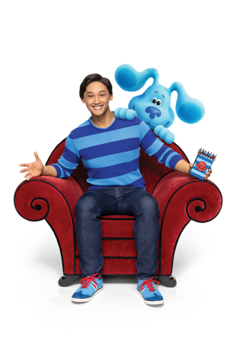 Josh (Josh Dela Cruz) and Blue from Nickelodeon's brand-new preschool series Blue's Clues & You! (Photo: Business Wire)