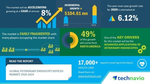 Technavio has announced its latest market research report titled global veterinary endoscopy devices market 2020-2024 (Graphic: Business Wire)