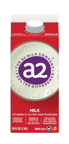 Whole milk from The a2 Milk Company (Photo: Business Wire)