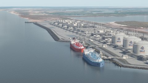 Artist Rendering of the Rio Grande LNG project (Photo: Business Wire)