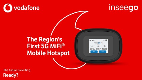 5G MiFi(R) by Inseego - The FIRST 5G Mobile Hotspot in Qatar, available only through Vodafone Qatar. (Graphic: Business Wire)