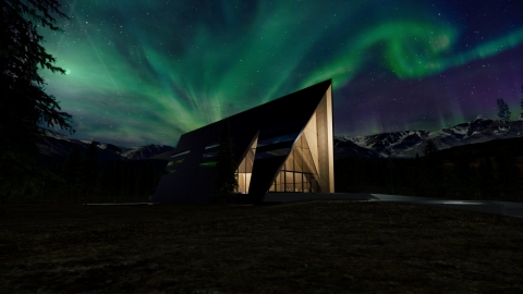 Oklo Aurora powerhouse rendering - arctic night (Photo: Business Wire)