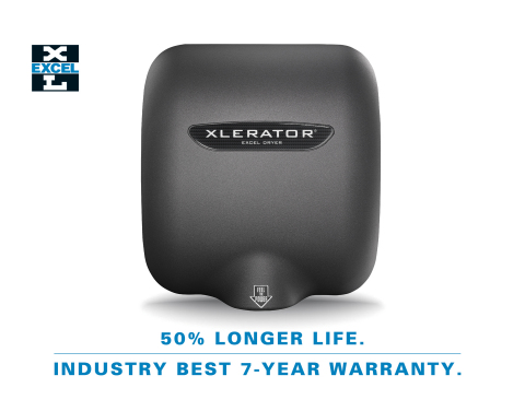 XLERATOR hand dryer models now offered with 50% longer life and industry-leading 7-year warranty; Improvements come without an increase in price (Photo: Business Wire)