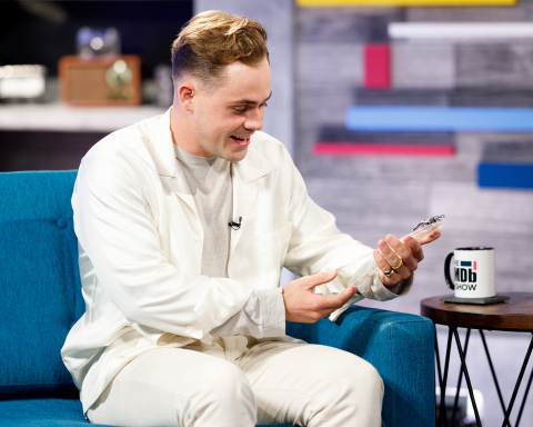 IMDb, the world's most popular and authoritative source for movie, TV and celebrity content, presented the 2019 IMDbPro STARmeter Award in the “Breakout Star” category to Dacre Montgomery (Stranger Things) during a recent visit to the set of The IMDb Show. (Rich Polk/Getty Images for IMDb)