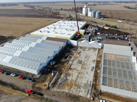 Cresco Labs harvests first crop from their expanded 224,000 sqft Cultivation Facility in Lincoln, Illinois (Photo: Business Wire)