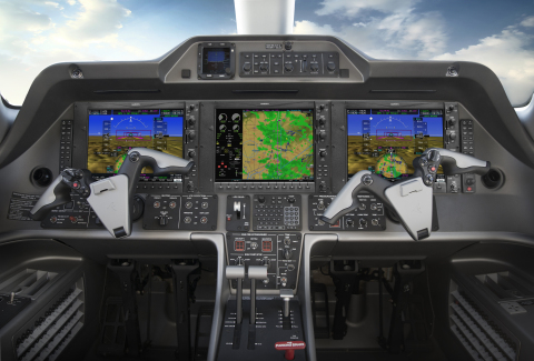 G1000 NXi integrated flight deck in the Phenom 100. (Photo: Business Wire)