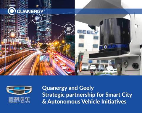 Quanergy and Geely Strategic Partnership for Smart City & Autonomous Vehicle Initiatives (Graphic: Business Wire)