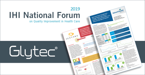 In partnership with AdventHealth Waterman and Sentara Virginia Beach General Hospital, Glytec presented two storyboards at the IHI National Forum revealing significant quality and safety improvements for hospitalized patients receiving insulin therapy. (Graphic: Business Wire)