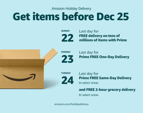 Get items before December 25 (Graphic: Business Wire)