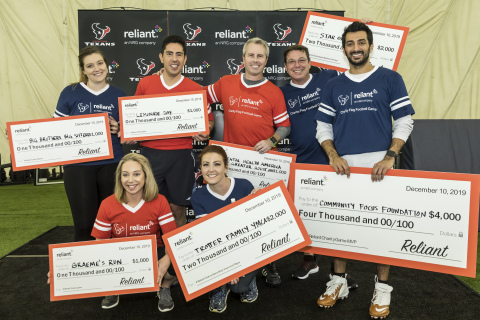 Houston-area media personalities participated in a friendly game of flag football to earn $11,000 for their selected nonprofits at the third annual Reliant Charity Flag Football Game. (Photo: Business Wire)