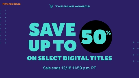 From now until Dec. 18 at 11:59 p.m. PT, players can save up to 50% off select Nintendo Switch digital games, including titles that have received top honors throughout the history of The Game Awards. (Graphic: Business Wire)