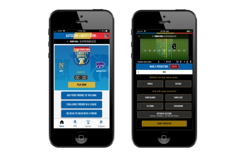 Powered by Your Call’s technology, the AutoZone Liberty Bowl Pick ‘Em Live App allows fans to predict plays in real time and win prizes during the game. (Photo: Business Wire)