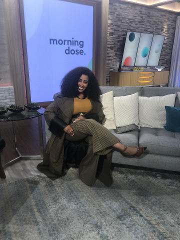 Katrina Walker on the set of Morning Dose in Houston. (Photo: Business Wire)