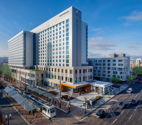 Exterior of the new Hyatt Regency Portland at the Oregon Convention Center, which opened December 19, 2019. (Photo: Business Wire)