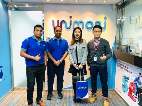 UAE Exchange rebrands as Unimoni in Hong Kong - with customers at the Unimoni Hong Kong branch (Photo: AETOSWire)