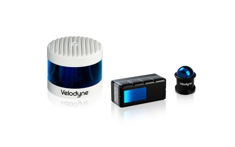Velodyne’s product line includes the autonomy-advancing Alpha Prime™, the ADAS-optimized Velarray™ and close-range sensing VelaDome™ (Left to Right). (Photo: Velodyne Lidar)