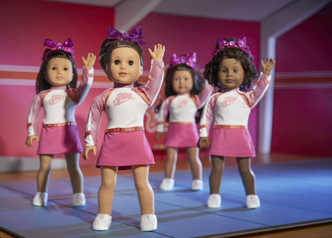 Joss executes a winning routine with her Shine Athletics competitive cheer team. (Photo: Business Wire)