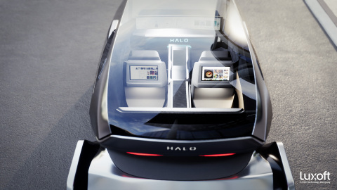 Luxoft HALO, featuring a revolutionary digital, consumer-grade in-vehicle experience. Image courtesy of Luxoft.