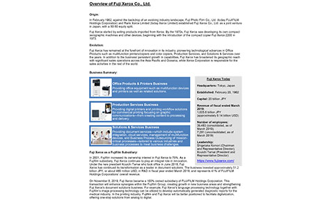 original Overview of Fuji Xerox Co., Ltd.