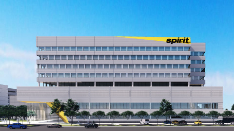 Spirit Airlines' planned $250 million global headquarters at Kimco's Dania Pointe Signature Series mixed-use development (Photo: Business Wire)