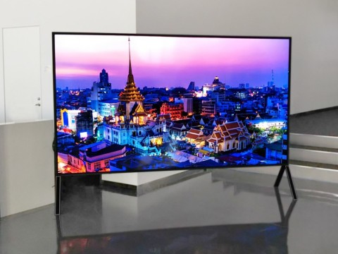 thumbnail Sharp’s comprehensive 8K product line includes the world’s largest 8K display, this 120-inch model. (Photo: Business Wire)