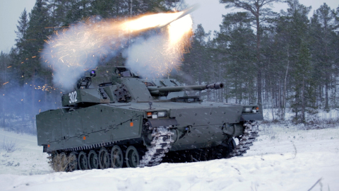 BAE Systems has successfully fired an integrated, long-range anti-tank guided missile from the CV90 Infantry Fighting Vehicle in recent tests. (Photo: BAE Systems)