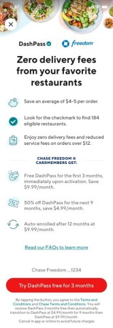 Chase cardmembers can activate for complimentary DoorDash DashPass
(Graphic: Business Wire)