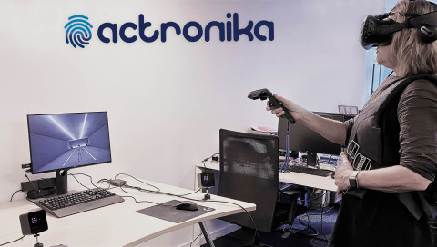 original Actronika offers a haptic jacket allowing users to simultaneously touch and feel all events occurring in virtual reality. (Photo: Actronika)