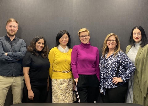 Founding members of the With Global Alliance include (from left to right), Oliver Budgen, Bold, Minal D’Rozario, Ideosphere, Sarah Li, WEdge, Debbie Zaman, With, Sandra Fathi, Affect and Joanna Derain, With (Photo: Business Wire)