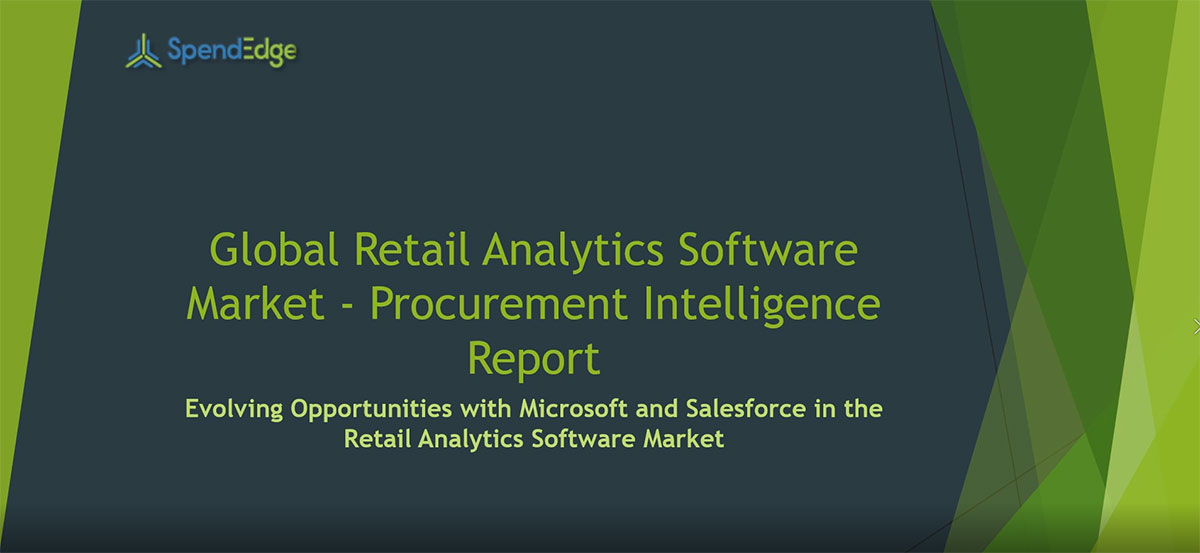 SpendEdge, a global procurement market intelligence firm, has announced the release of its Global Retail Analytics Software Market - Procurement Intelligence Report.