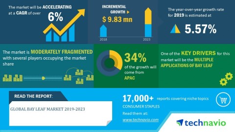 Technavio has announced its latest market research report titled global bay leaf market 2019-2023. (Graphic: Business Wire)