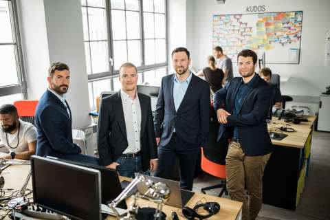 Anyline founders: David Dengg, Daniel Albertini, Lukas Kinigadner, Jakob Hofer (Photo: Business Wire)