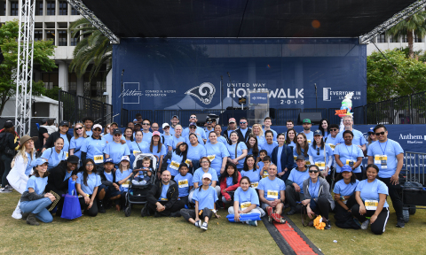 Conrad N. Hilton Foundation staff and their families at the 2019 United Way HomeWalk in downtown Los Angeles. (Photo: Business Wire)