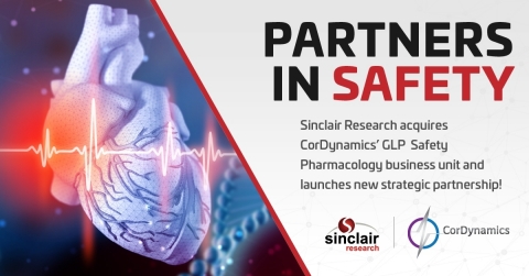 Sinclair Research announces expansion into Safety Pharmacology Services with CorDynamics partnership (Photo: Business Wire)