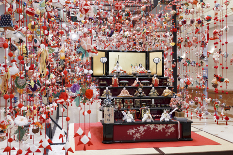 About 6,800 hanging ornaments, each one handmade from kimono and quilt fabrics, and tiered stand of dolls of the Emperor and Empress will be displayed to celebrate the traditional Hina-Matsuri, known as Girls' Day. (Photo: Business Wire)