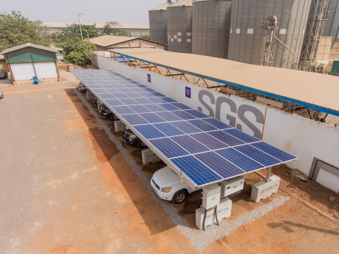 original REDAVIA Solar Carport at SGS (Photo: Business Wire)