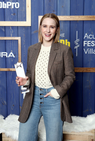 Rachel Brosnahan receives the IMDb STARmeter Award at the IMDb Studio at Acura Festival Village on Friday, January 24, 2020 in Park City, Utah (Photo by Rich Polk/Getty Images for IMDb)