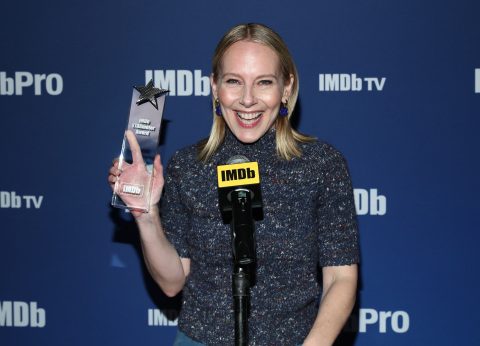 PARK CITY, UTAH - JANUARY 27: Amy Ryan of 'Lost Girls' receives an IMDb STARmeter Award at IMDb's 30th Anniversary Dinner at the Sundance Film Festival on January 27, 2020 in Park City, Utah. (Photo by Rich Polk/Getty Images for IMDb)