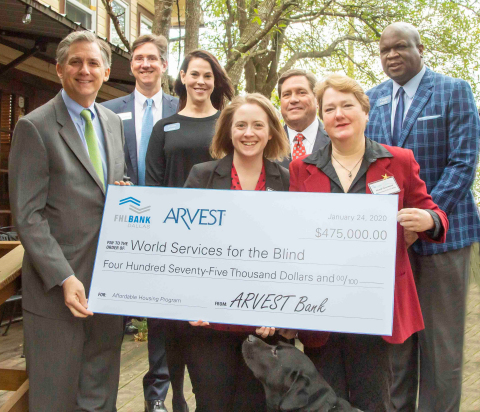 Congressman French Hill joined representatives from FHLB Dallas and Arvest Bank to contribute $475K in Affordable Housing Program funds to World Services for the Blind to renovate 51 residential units in their aging facility. (Photo: Business Wire)