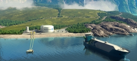 With Kanfer Shipping, AG&P has added a patented ATB, used for breaking bulk cargoes of LNG, to its suite of lower capital solutions. The shallow-draft vessel efficiently transports LNG to and from an FSU, FSRU, LNGC or land-based LNG terminals and delivers LNG to drop-points on islands, up rivers and along coasts. (Photo : Business Wire)