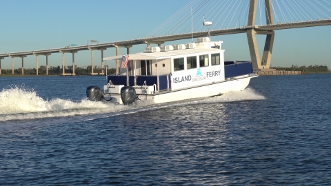Charleston Water Taxi co-owner Chip Deaton, who logged between 6,800 and 10,000 trouble-free hours with Yamaha F150 and F200 outboards, chose Yamaha V8 XTO Offshore® outboards for the 40-passenger Daniel Island Ferry. (Photo: Business Wire)