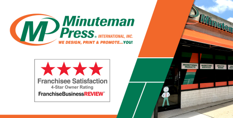Based directly on franchisee feedback, independent franchisee satisfaction firm Franchise Business Review has awarded Minuteman Press as one of the Top Franchises of 2020. (Photo: Business Wire)