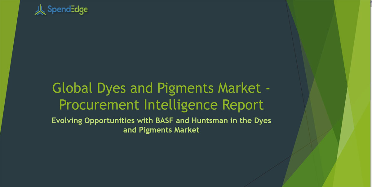 SpendEdge, a global procurement market intelligence firm, has announced the release of its Global Dyes and Pigments Market - Procurement Intelligence Report.