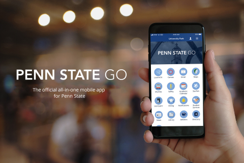 Penn State Go gives students and others in the larger Penn State community a single, unified mobile destination to manage their university life. Penn State joins more than 300 universities and colleges in having used Modo to develop their campus-specific mobile platforms. (Graphic: Business Wire)